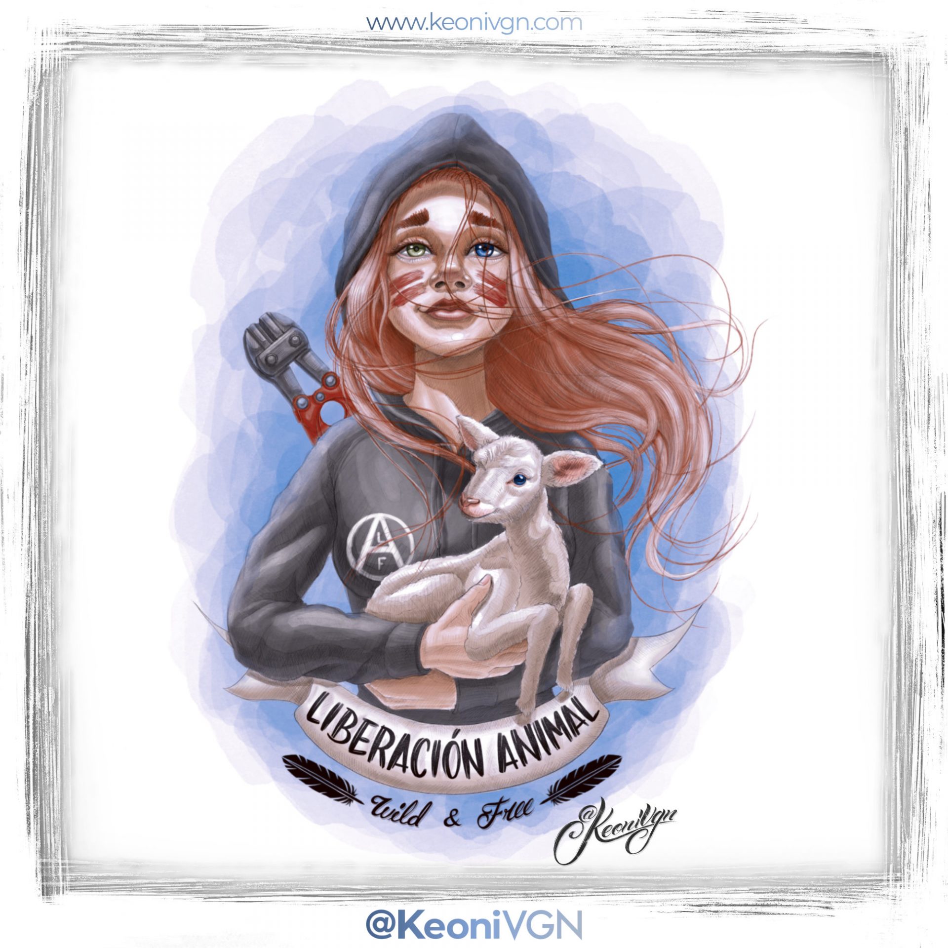 Ilustración - Activista Liberación Animal