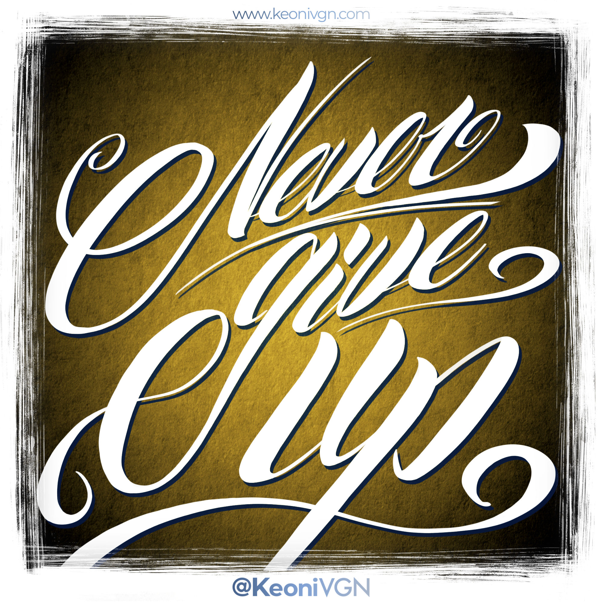proyecto LETTERING NEVER GIVE UP