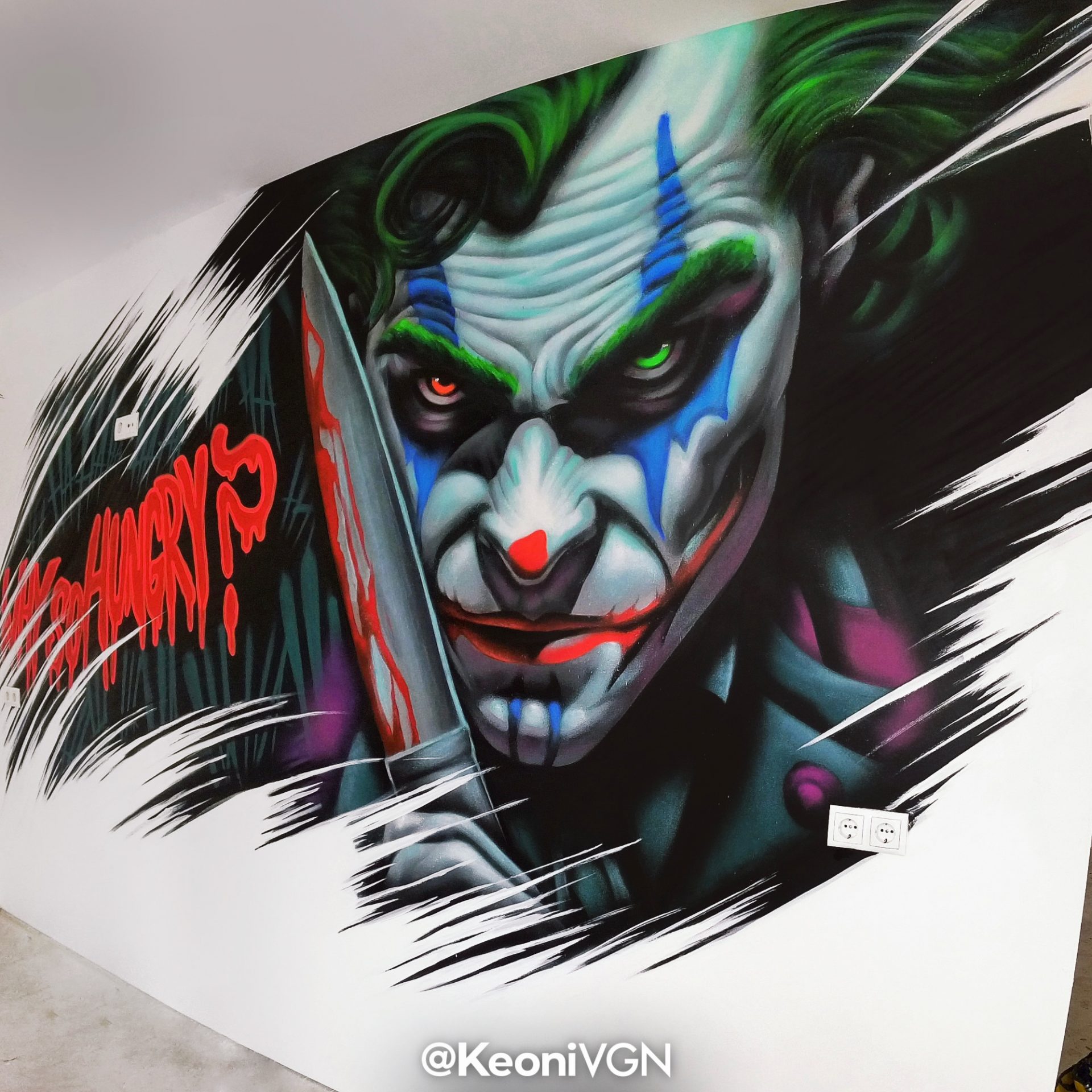 Mural The Joker en el We Street Hostel