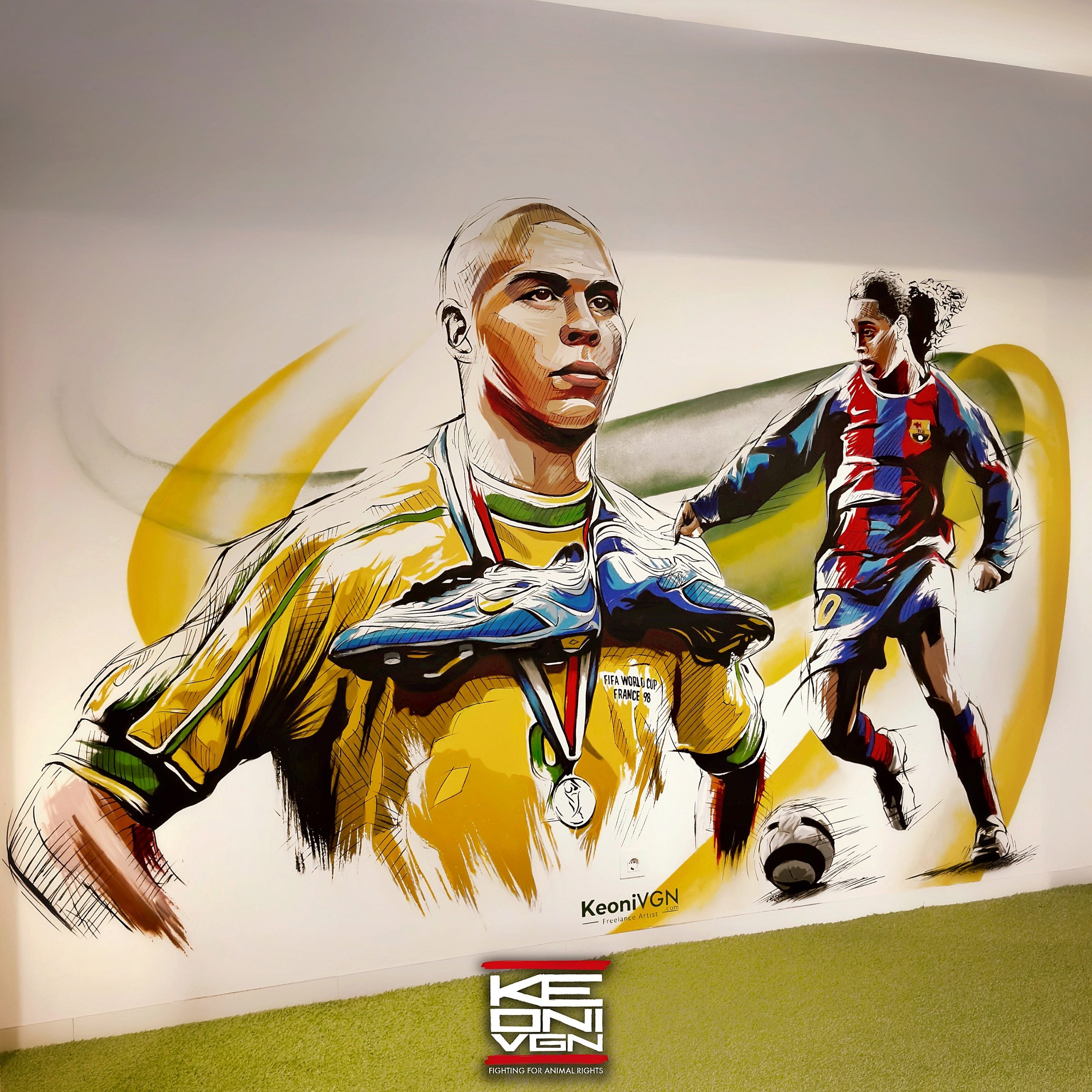 proyecto Ronaldo & Ronaldinho ⚽️🏆 – PINTURA MURAL