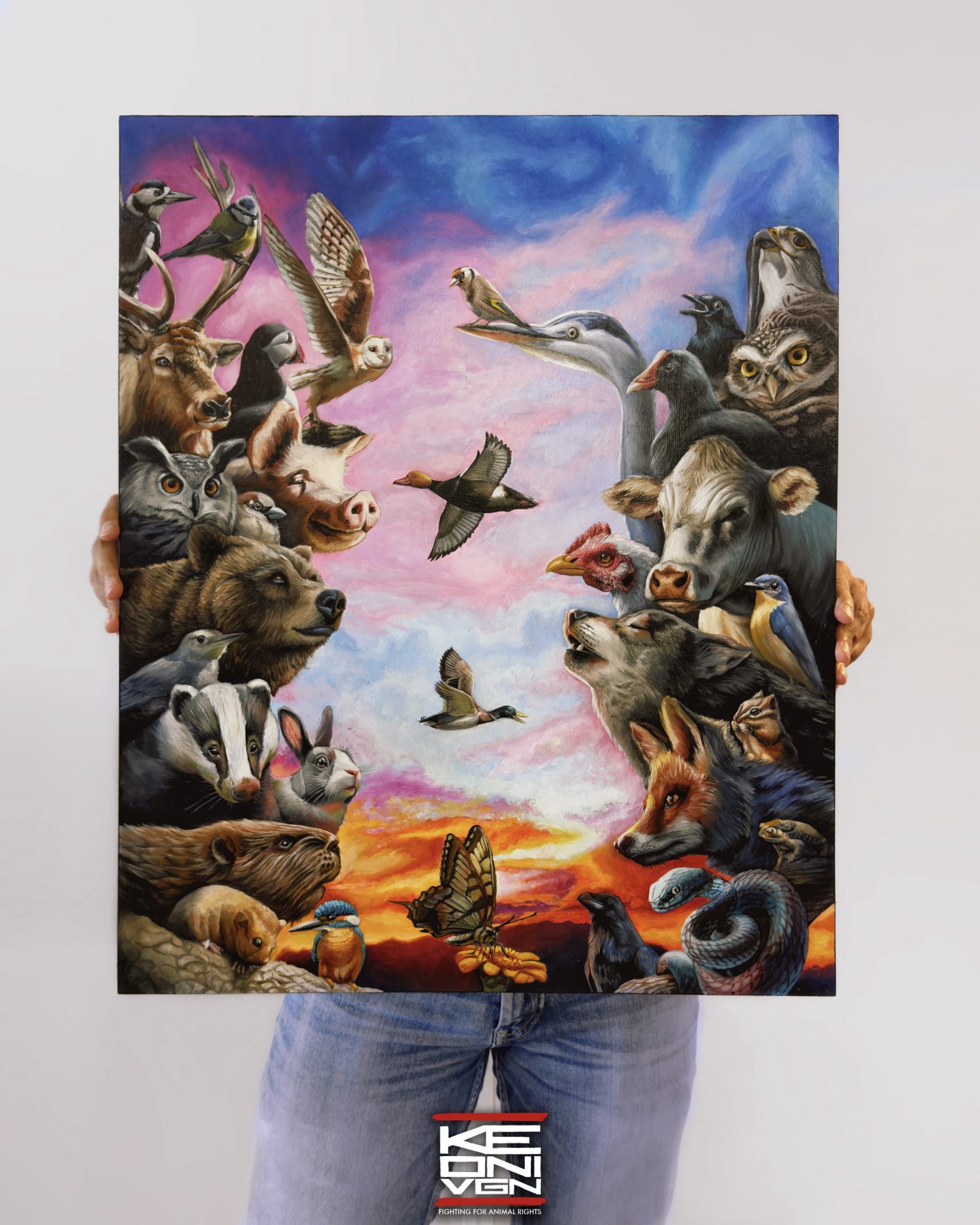 Liberation, cuadro al oleo sobre tabla de Keoni VGN